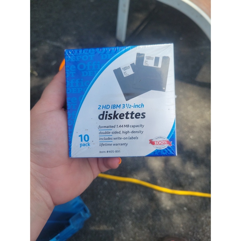 Office Depot 2HD IBM Diskettes 3.5" Floppy Disks 1.44 MB 9 in box